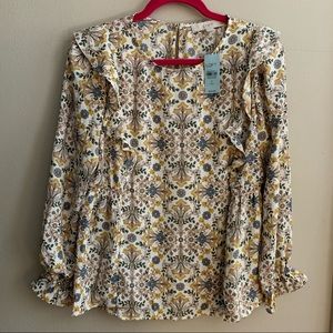 LOFT Petite Ruffle Blouse
